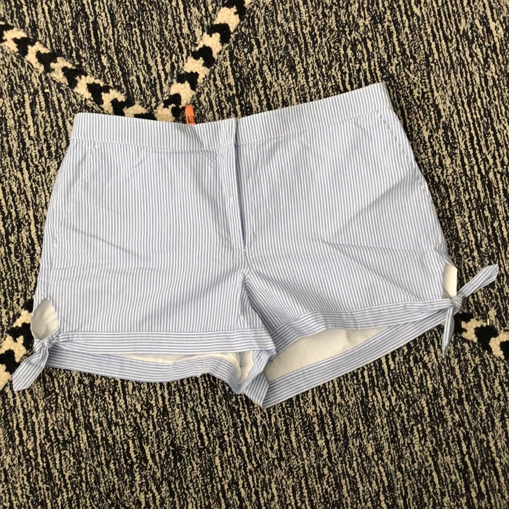 LOFT side tie bow seersucker ties short